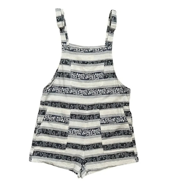 En Creme Striped Floral Romper Size Small - Picture 10 of 10